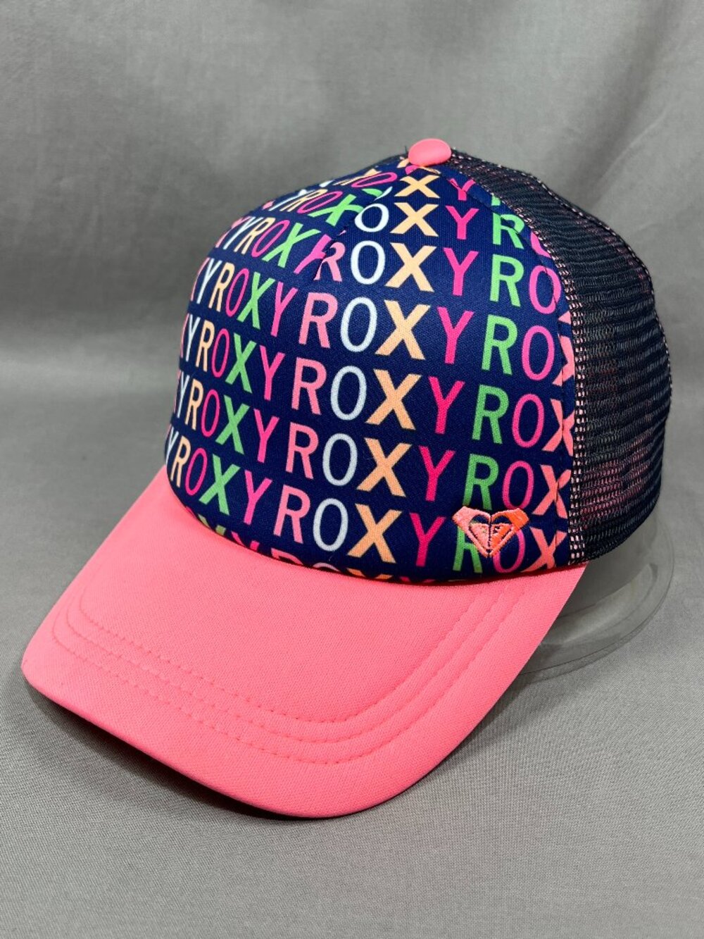 Roxy Girl Honey Coconut Trucker Hat Pink Navy Blue Mesh Snapback Ball Cap Adult